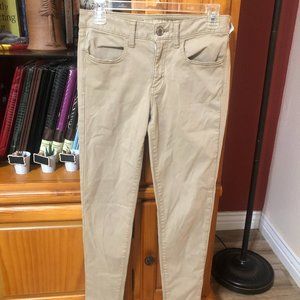 American Eagle Khaki Skinny Jeggings